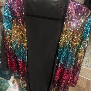 Multicolor Sequin Cardigan